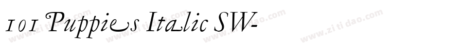 101 Puppies Italic SW字体转换